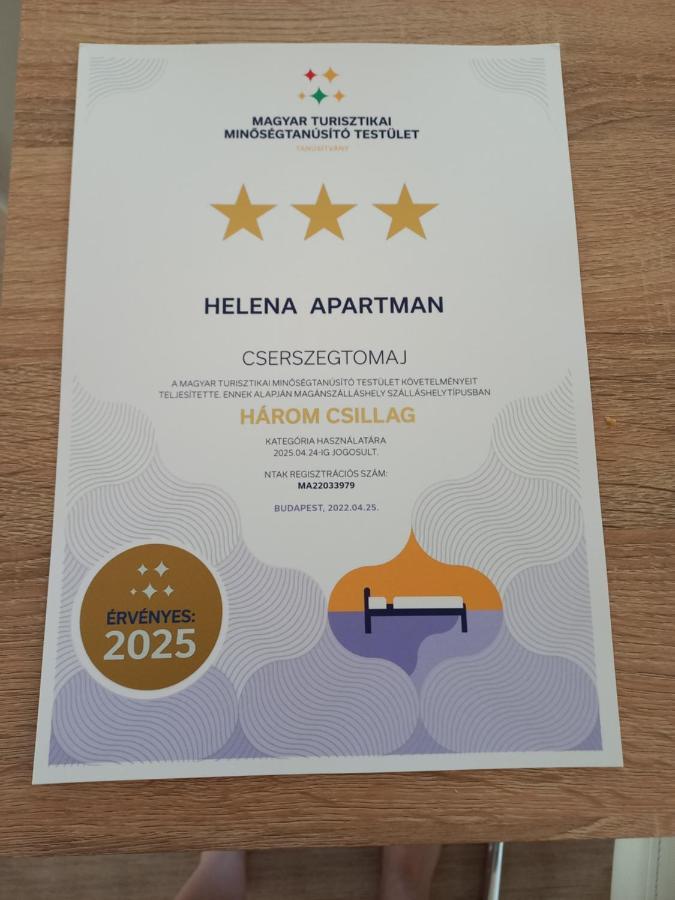 Helena Apartman Cserszegtomaj Exteriér fotografie